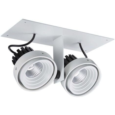 Luminaria empotrable Patrizio Italux blanca orientable GL7118-2/2X12W 3000K WH+BL