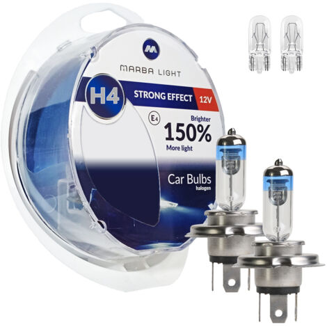 BOMBILLAS MARBA LIGHT EFECTO FUERTE H4 60/55W 12V W5W