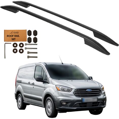 Barras de techo FORD TRANSIT COURIER DESDE 2014-2023 Aluminio Negro Sólido