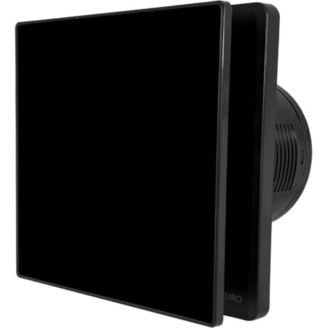 Ventilador de baño humidistato de cristal NORTADA HOKURO HOK 100 H temporizador negro