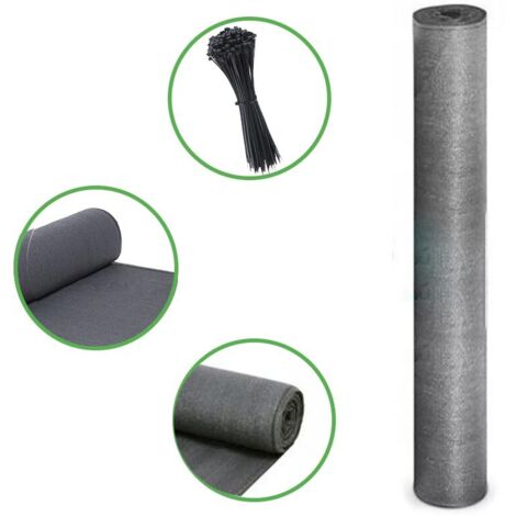 Red de camuflaje gris de 10 m para una valla de 1,5 m (1/5)