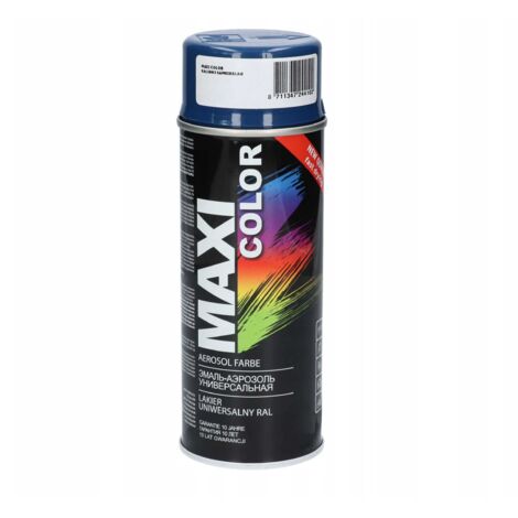 BARNIZ ACRÍLICO AZUL ZAFIRO BRILLO MAXICOLOR RAL5003 400ml SPRAY MOTIP (1/4)
