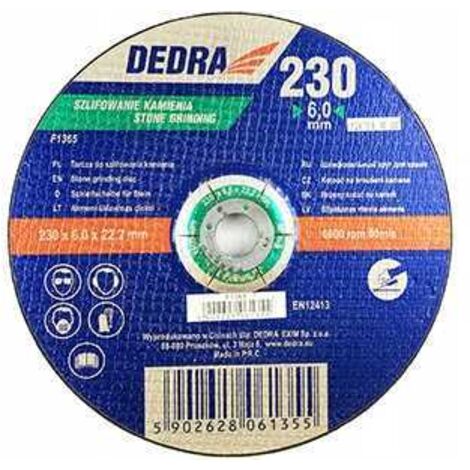 Disco de amolar de piedra convexo 230x6,0x22,2 (1/5)
