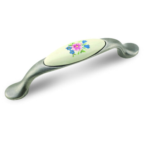 Mango UP19, níquel patinado, porcelana MLK-1, 96 mm (1/2)