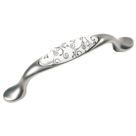 Mango UP19, níquel patinado, porcelana WHT-12, 96 mm