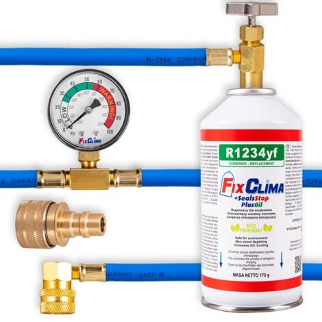 KIT AIRE ACONDICIONADO GAS R1234YF + SELLADOR (1/5)