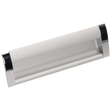 Mango UA08, aluminio natural, cromo brillante, 128 mm (1/2)
