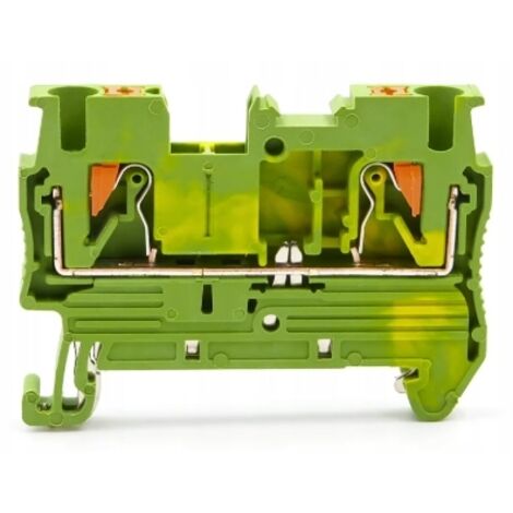 Conector de carril DIN amarillo-verde ZUG PT 4-PE (1/5)