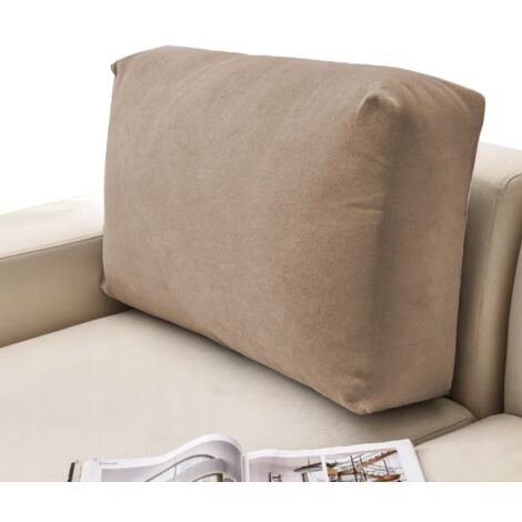 FUNDA DE COJÍN PARA RESPALDO DE SOFÁ 40-80 TERCIOPELO ELÁSTICO BEIGE CAPUCHINO [57W-CP]