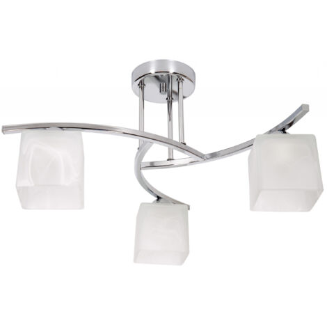 Lámpara de techo colgante de cristal cromado