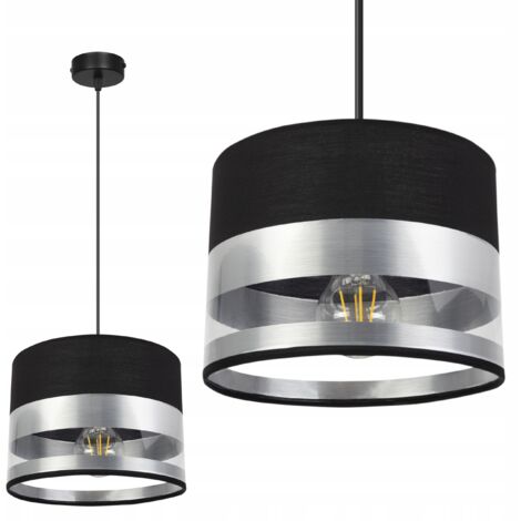 ELEGANTE LÁMPARA DE TECHO COLGANTE, CROMADA, PANTALLA LED