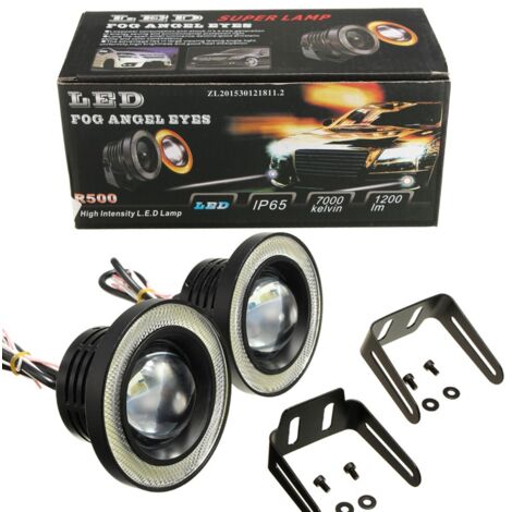 Luces diurnas LED COB con forma de ojo de ángel, medianas, 6,5 cm (1/5)