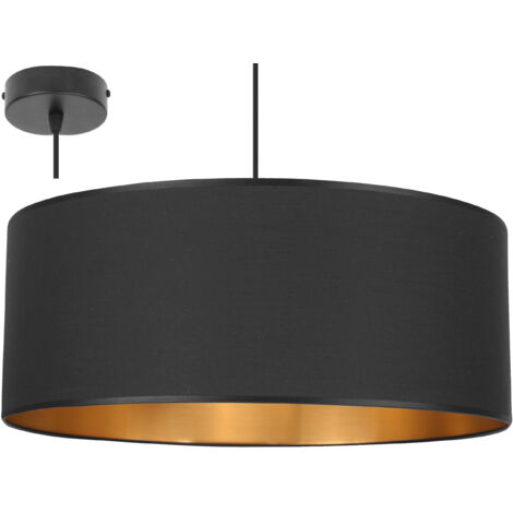 Elegante LÁMPARA COLGANTE Centro Dorado Pantalla 50 cm