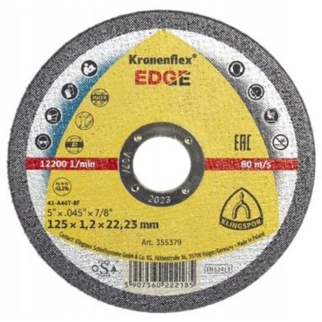 Disco de corte de acero para metal 125x1.2 EDGE ¡NUEVO (1/2)