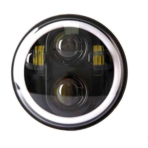 Faro delantero LED DRL de 5,75" (1 unidad, 12 V, Harley-Davidson y Honda)