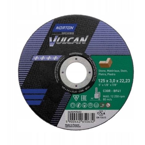 Disco de corte para HORMIGÓN NORTON VULCAN 125x3 (1/2)