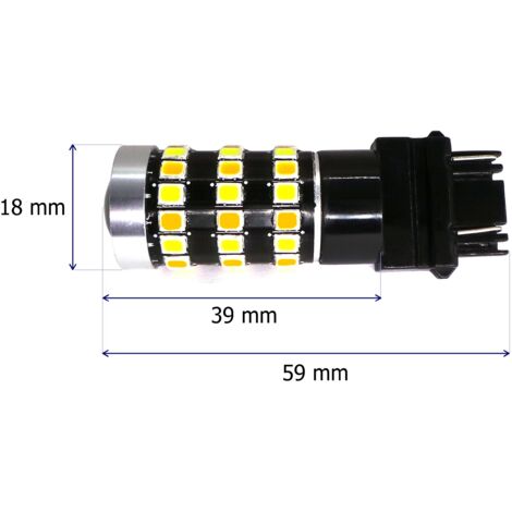 Set De 2 Bombillas LED 3157 En Rojo Con Función Estroboscópica Para Luz De Freno Trasera Y Estacionamiento