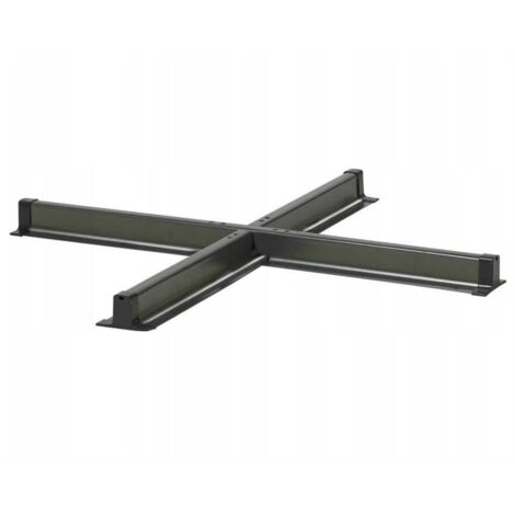 Base en cruz para sombrilla 100x100 cm PLATINO negro Homms