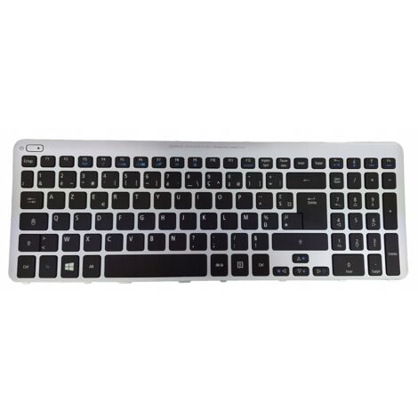 Clavier Acer QWERTY Italien Pour Aspire V5-531, V5-571 - Clavier Argenté Avec Pavé Tactile - Neuf Sous Blister