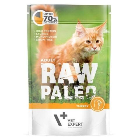 VetExpert Raw Paleo gato adulto Pavo 12x100g