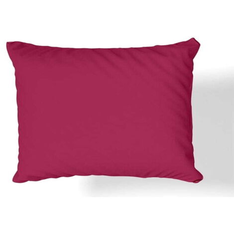 Funda de almohada de satén de algodón 50x60 Magenta