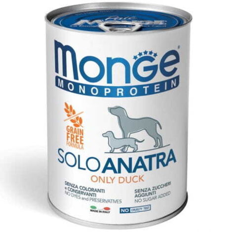 Monoproteína Solo Pato Monge Dog 400 g