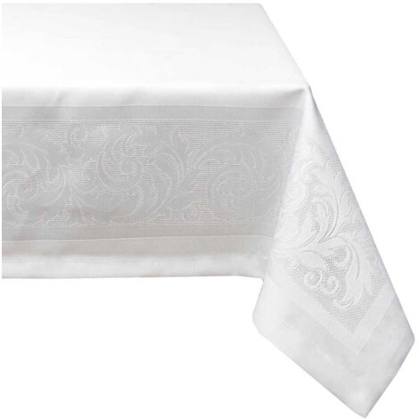 Mantel antimanchas BLANCO 110x160 Mesa LAURA (1/4)