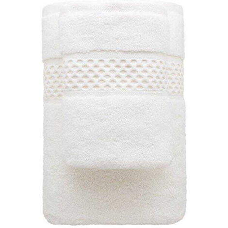 Toalla 50x90 Rete crema gruesa 100% algodón 650g suave