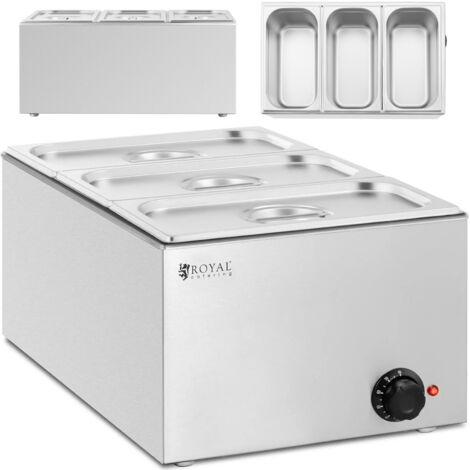 Calentador eléctrico de baño maría 3 x GN 1/3 640 W (1/5)