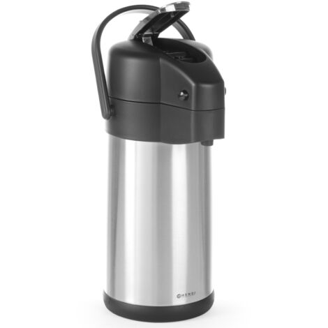 Termo de acero para catering con bomba para bebidas calientes, capacidad 3L - Hendi 445877 (1/2)