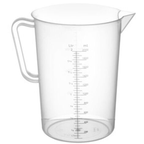 Hendi - Vaso medidor de cocina de polipropileno de 2L con graduaciones