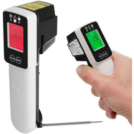 Termómetro digital infrarrojo para alimentos HACCP con sonda de -60 °C a 350 °C - Hendi 271254 (1/4)