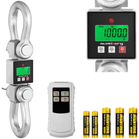 Báscula de gancho colgante para almacén con control remoto LCD hasta 10.000 kg (1/5)