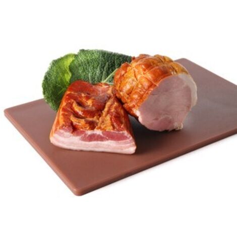 Tabla de cortar Hendi HACCP 450x300 mm - marrón, lisa por ambos lados