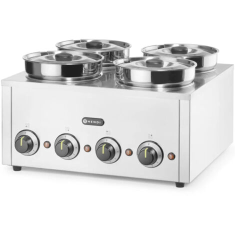 Calentador eléctrico de baño maría para platos, salsas, sopas Thermosystem 4 800 W 4 x 4 l (1/5)