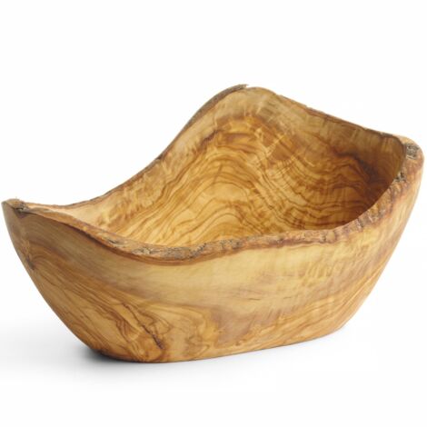 Cuenco decorativo de madera de olivo, 300 x 190 x 110 mm (1/2)
