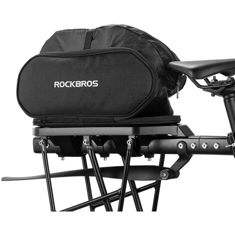 Bolsa plegable para portabicicletas con función de asiento, 5 l, color negro