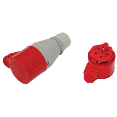 ENCHUFE AISLADO PORTÁTIL 32A 400V ROJO 3P+Z IP44 - EX-TGN-136 (1/2)