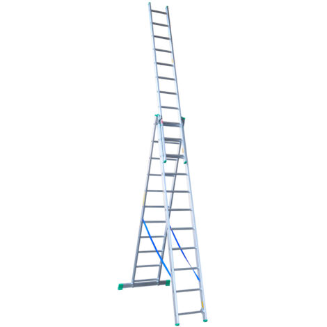 ESCALERA DE ALUMINIO DE 3 ELEMENTOS 760 CM 11+11+11 PELDAÑOS - DR4211 (1/5)