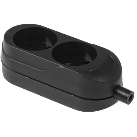 ENCHUFE DOBLE 16A 250V DESMONTABLE B/U NEGRO - VT-302-0120 (1/3)