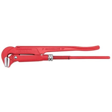 Yato YT-2210 llave de tubo Rojo 2,5 cm Llave para tubos modelo ligero con tenazas de 90° 90° Acero cromo vanadio