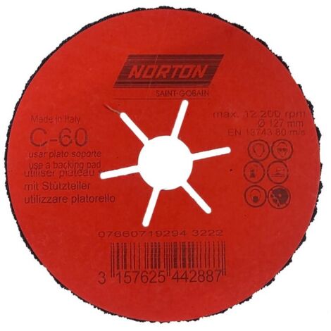 DISCO SEMIFLEXIBLE NORTON CP FLEX 127MM P.60 - P8 CP127 60 (1/2)