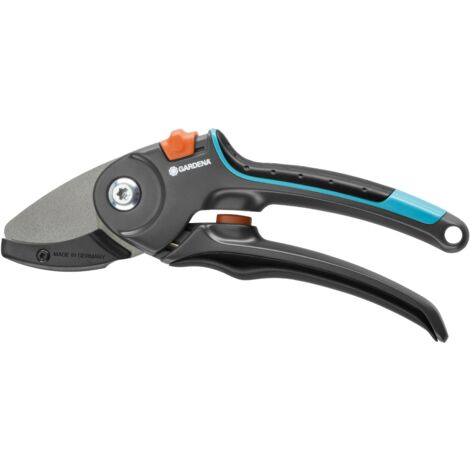 GARDENA Tijeras de podar para jardín, cuchilla de acero inoxidable, diámetro de corte máx 23 mm y corte yunque, podadera para ramas y tallos leñosos, mango antideslizante, manos medianas (08903-20)