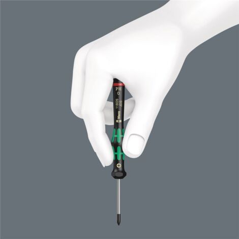 Destornillador de precisión Wera negro verde 147 mm