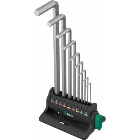 Juego de 10 llaves hexagonales WERA Hex-Plus 8 950/9 cromado mate (1/5)
