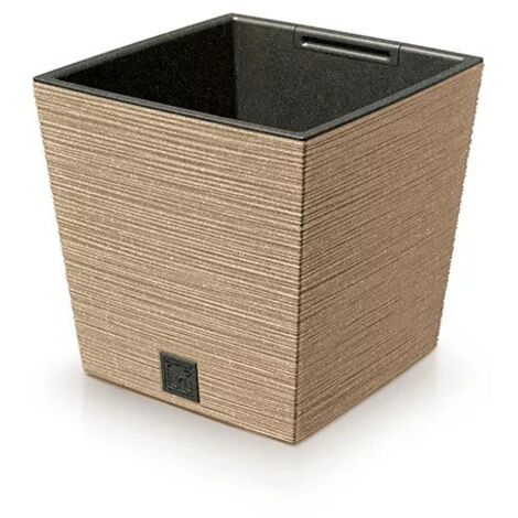 MACETA CUADRADA FURU ECO MADERA NATURAL FSC MIXTA 19L - PP-DFS300WD (1/2)