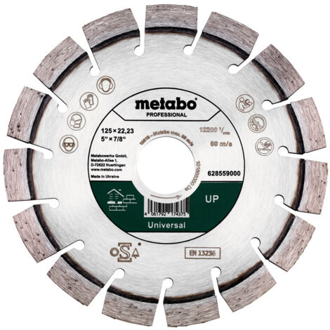 Disco de corte diamantado Metabo 125 mm para hormigón (1/2)