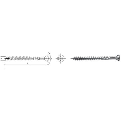 TORNILLO PARA MADERA DURA TROPIC C2 570MM T25 - 2 STO - SPK 570 T (1/3)