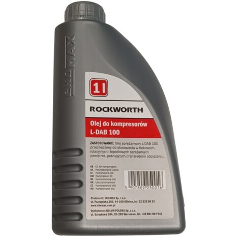 ACEITE PARA COMPRESORES DE PISTÓN Y HERRAMIENTAS NEUMÁTICAS 1.0L - N/122014PL