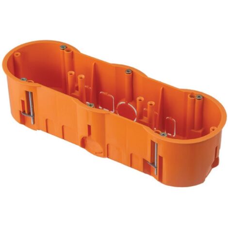 Caja triple para pladur con tornillos, profunda - A.0041PG